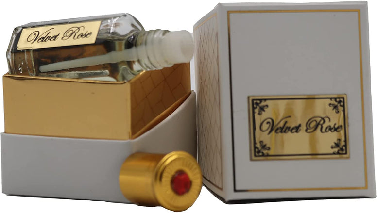 Abak Al Sahra Velvet Rose Attar - Vetiver Amp, Rose, Pacthouli with Musk Notes - Non Alcoholic Aromatic Oil-Based Perfume for Men and Women 12 ML