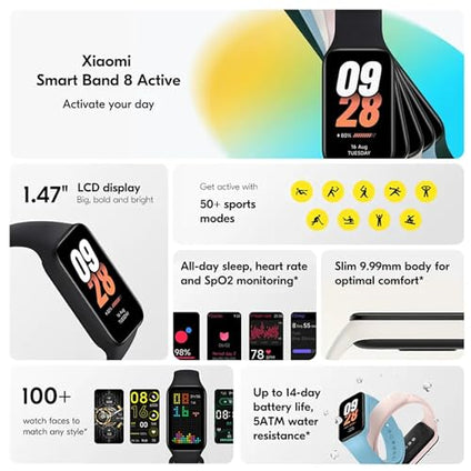 Xiaomi Smart Band 8 Active Fitness Tracker & Activity Tracker with 1.47