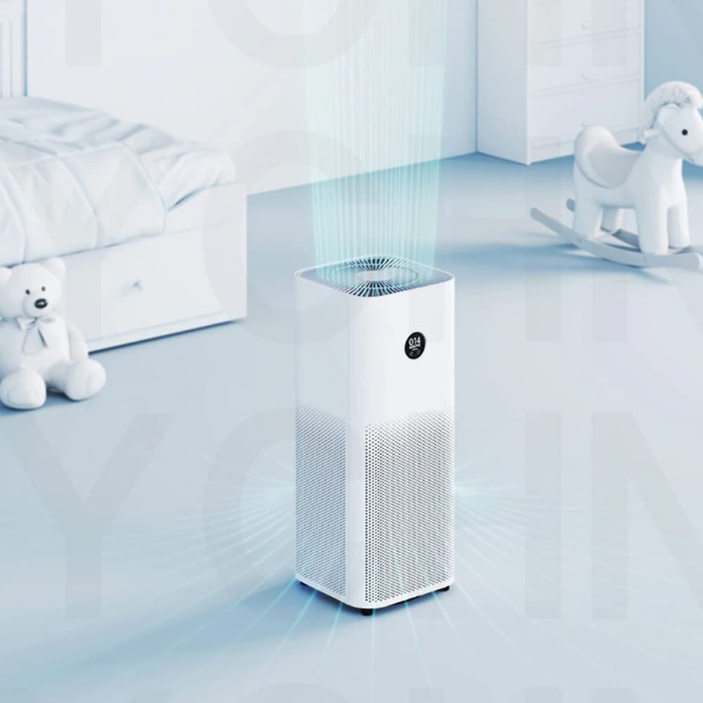Xiaomi Smart Air Purifier 4 Pro App/Voice Control ,Suitable For Large Room Cleaner Global Version, 500 M3/H Pm Cadr, Oled Touch Screen Display - Mi Home App Works With Alexa White