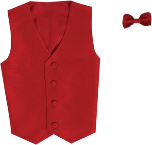 Vest and Clip On Bowtie set - Multiple Colors - Baby Infant Toddler Boys Tween Sizes S/M 0-12 months