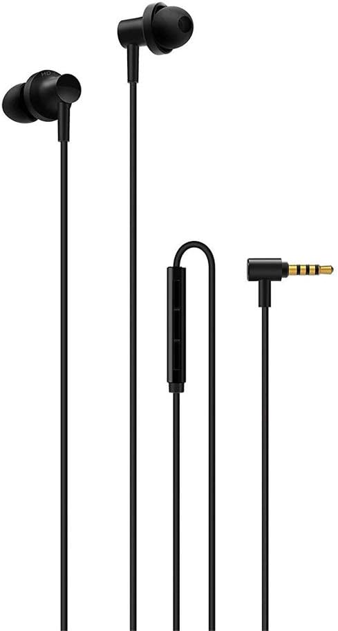 Xiaomi Mi Wired Universal In Ear Headphones Pro 2 Polished Exterior with Remote Control and Microphone, Graphene Diaphragm and Dual Driver Braided Wire Microphone Clearer Calls 3.5 mm Black, ZBW4423TY