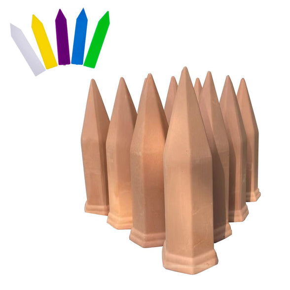 10 Pcs Clay Self Watering Planter Insert Self Watering Spikes Vacation Plant Watering Devices Used in Holidays