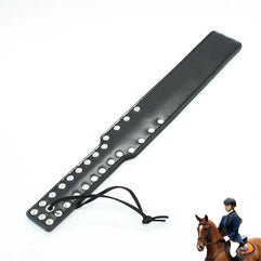 INMOVAVA Riding Crop for Horse Leather Paddle-14.5" Equestrianism Crops Training Horse Riding Crops Leather Riding Whip