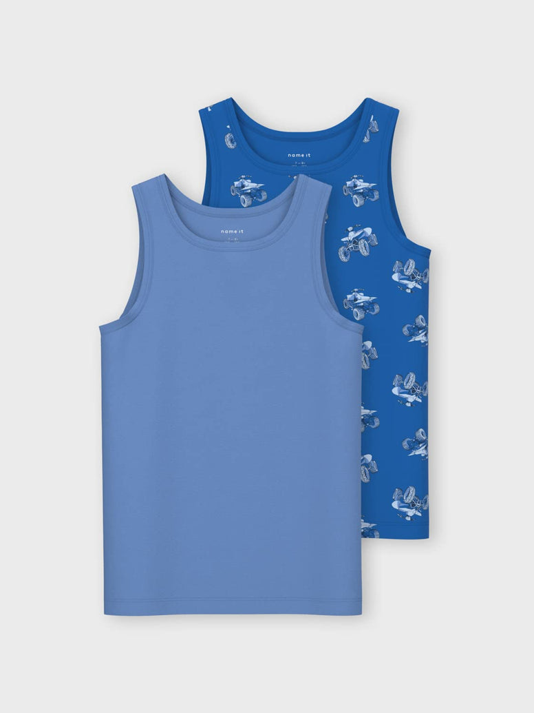 name it Boy's Nautical Blue 2-Pack Tank-Top (pack of 2)