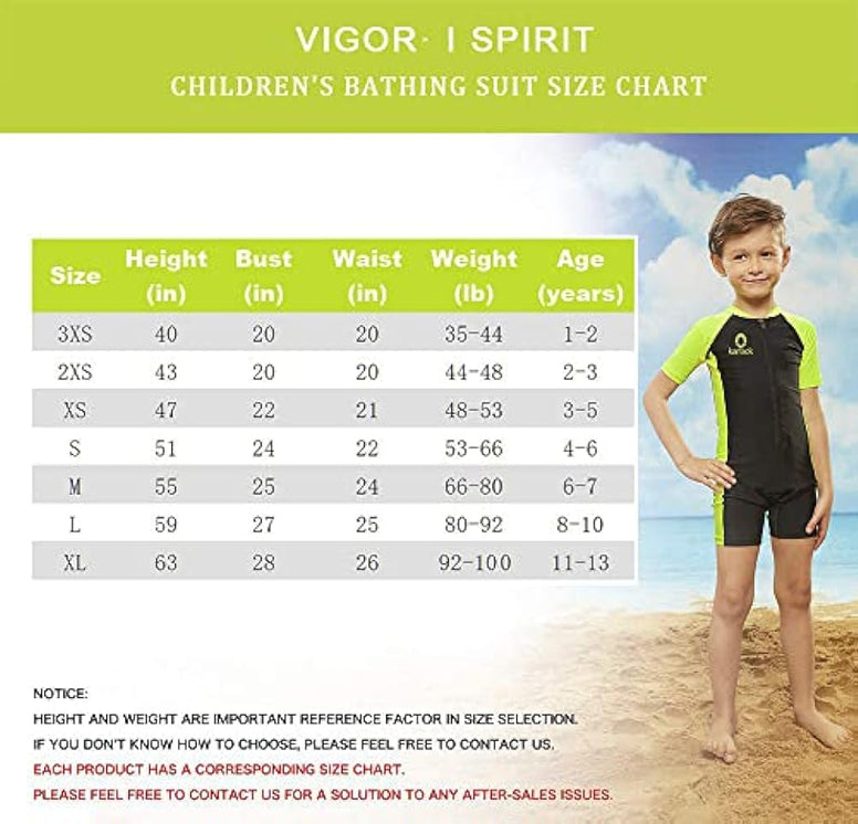 Karrack Girls and Boys One Piece Rash Guard Swimsuit Kid Water Sport Short Swimsuit UPF 50+ Sun Protection Bathing Suits