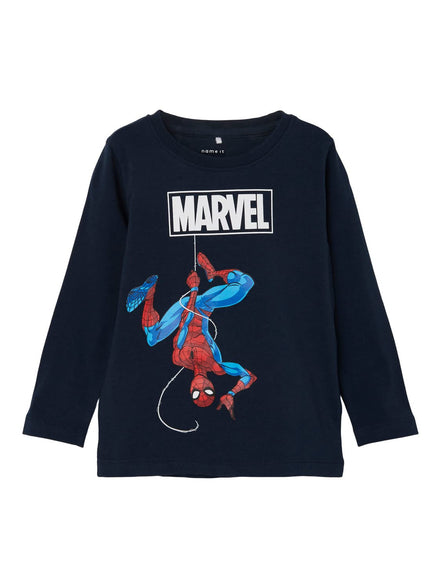 name it Boy's Nazir Spiderman Long-Sleeves Top