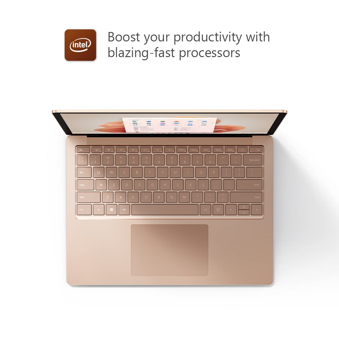 Microsoft Surface Laptop 5 Super-Thin 13.5 Inch Touchscreen Laptop - Gold - Intel EVO 12th Gen Core i5, 8GB RAM, 512GB SSD, Windows 11 Home, UK plug, 2022 Model