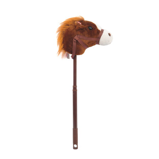 Linzy Plush 36'' Unicorn Riding Stick, with Galloping Sounds, Adjustable Telescopic Stick, Adjust to 3 Different Sizes, Kids of Different Ages, Dark Brown (A-20216DB)
