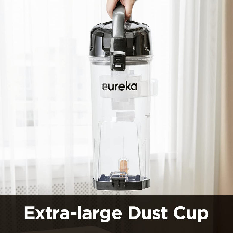 EUREKA Upright Vacuum Cleaner PowerSpeed Turbo Corded Vacuum Powerful Suction Lightweight Multi-usage All in One Vacuum for Pets Hair,carpet,hard floor, tile floor-Black