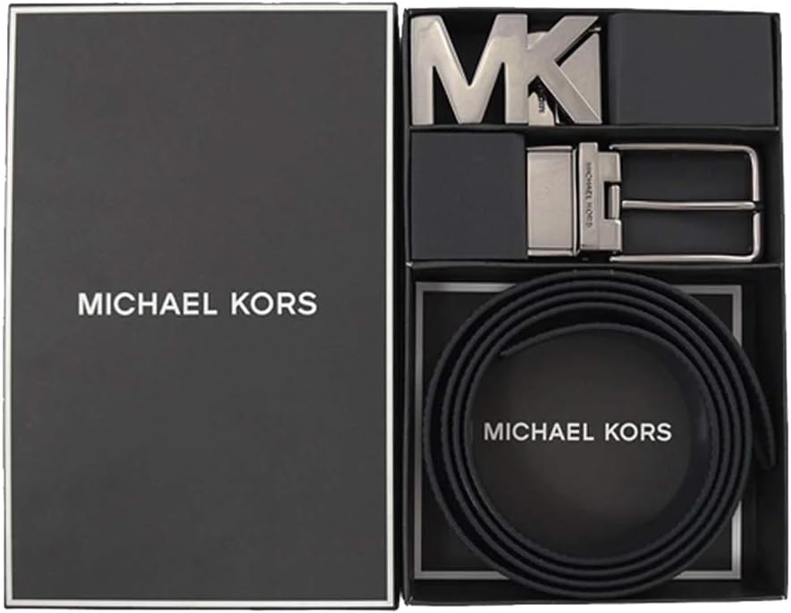 Michael Kors Men's 36H9MBLY4V Box Jet Set 4 In 1 Signature Leather Gift Set Belt