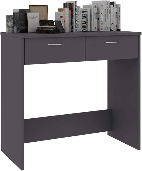 vidaXL Desk with Drawers Easy to Clean Living Room Office Furniture Corner Computer Desk Office Workstation Concrete Grey Engineered Wood