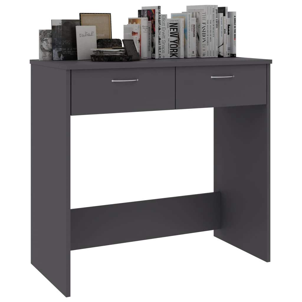 vidaXL Desk with Drawers Easy to Clean Living Room Office Furniture Corner Computer Desk Office Workstation Concrete Grey Engineered Wood