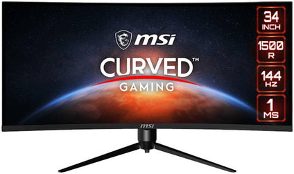 MSI Optix MAG342CQR, 1500R Curvature, 21:9 Aspect Ratio, Narrow Bezel, 1ms 3440 x 1440 UWQHD, 144Hz Refresh Rate, Pivot Adjustment 34