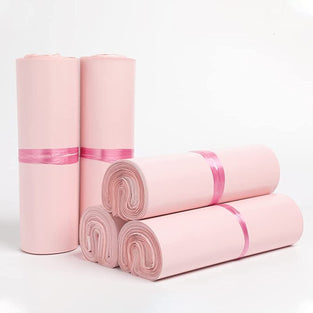 REDDOTGIFT 50pcs Baby Pink Plastic Envelope Bag 35x41cm Matte Finishing Self-seal Adhesive Courier Storage Bags Plastic Poly Envelope Mailer Postal Shipping Mailing Bags (Baby Pink, 35x41+4cm)