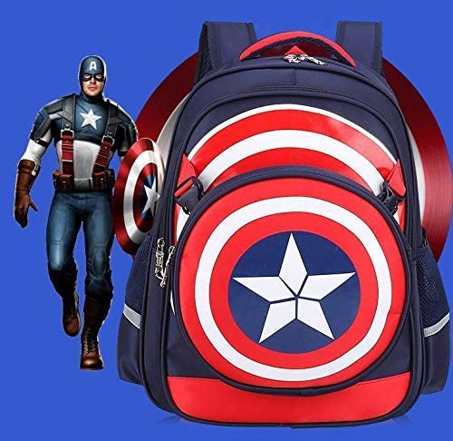 Large Marvel American Captain's Schoolbag Primary School Boys Backpack Children's Reduced Shoulder Bag Small