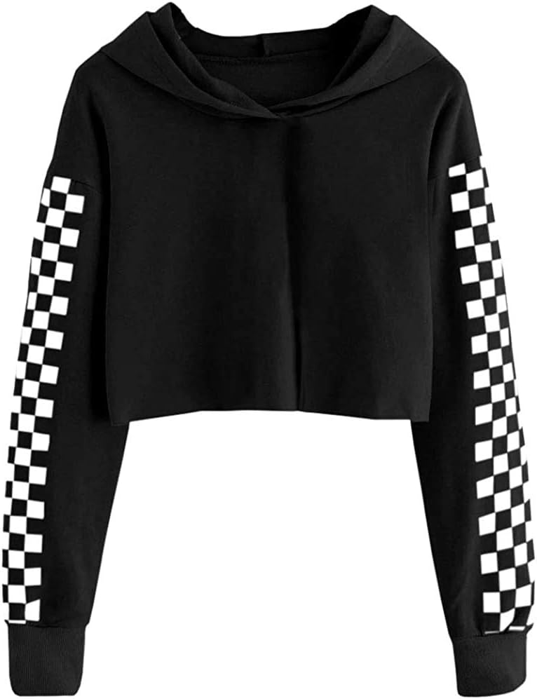 Meikulo Kids 2 Piece Outfits Girls Crop Tops Hoodies Long Sleeve Fashion Sweatshirts and Sweatpants