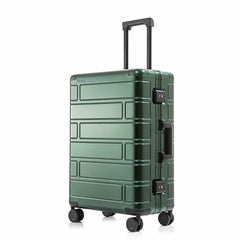 Rcan 20-inch Aluminum Magnesium Alloy Rolling Luggage for Women Man, Cabin Carry On Luggage Bag with TSA Lock and Spinner Wheels, Lightweight Hardside Suitcase for Business Weekend Travel (Green)