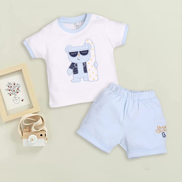 Baby Go 100% Pure Cotton T-shirt and Shirts Set for Baby Boys (18-24 Months)