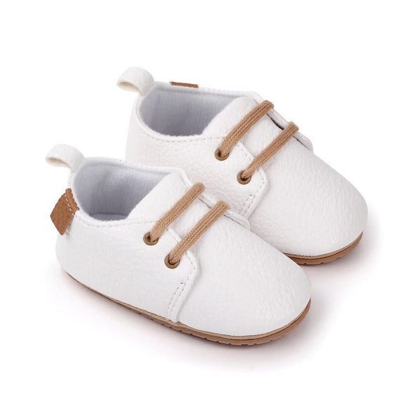 Infant Baby Boys Girls Leather Shoes Soft Rubber, Walking Shoes Non-Slip Sneaker Toddler for First Walker Shoes Newborn Crib Shoes, for 6 Months