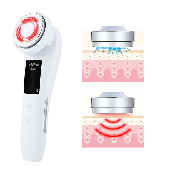 HICITI 5 in 1 EMS Face Lift Devices Microcurrent Skin Rejuvenation Facial Massager Light Therapy Anti Aging Wrinkle And Bubble Blackhead Remover Pore Acne Removal Vacuum Suction Comedo