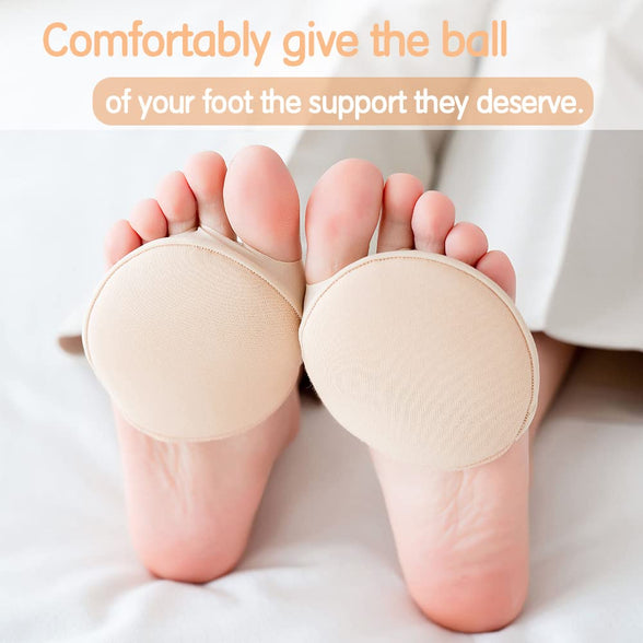 Five Toes Forefoot Pads for Men Women Protector Half Insoles High Heels Foot Care Inserts Calluses Corns 5 Pairs Pack