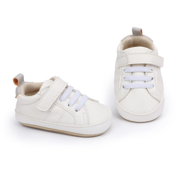 E-FAK Baby Boys Girls Shoes Soft PU Leather Infant Sneakers Rubber Sole Moccasins Oxford Loafers Toddler Walking Wedding Uniform Dress Shoes