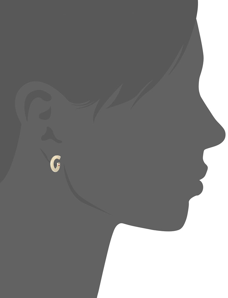 Tommy Hilfiger Women'S Gold Icon Earrings - 2780466 MEDIUM