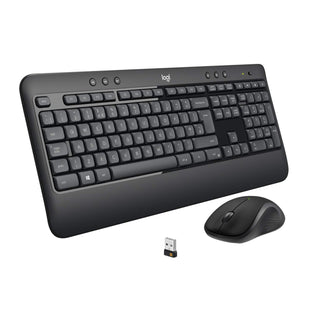 Logitech 920-008693 MK540 Wireless Keyboard and Mouse Combo for Windows, 2.4 GHz Wireless with Unifying USB-Receiver, Wireless Mouse, Multimedia Hot Keys, 3-Year Battery Life, PC/Laptop, Arabic Layout