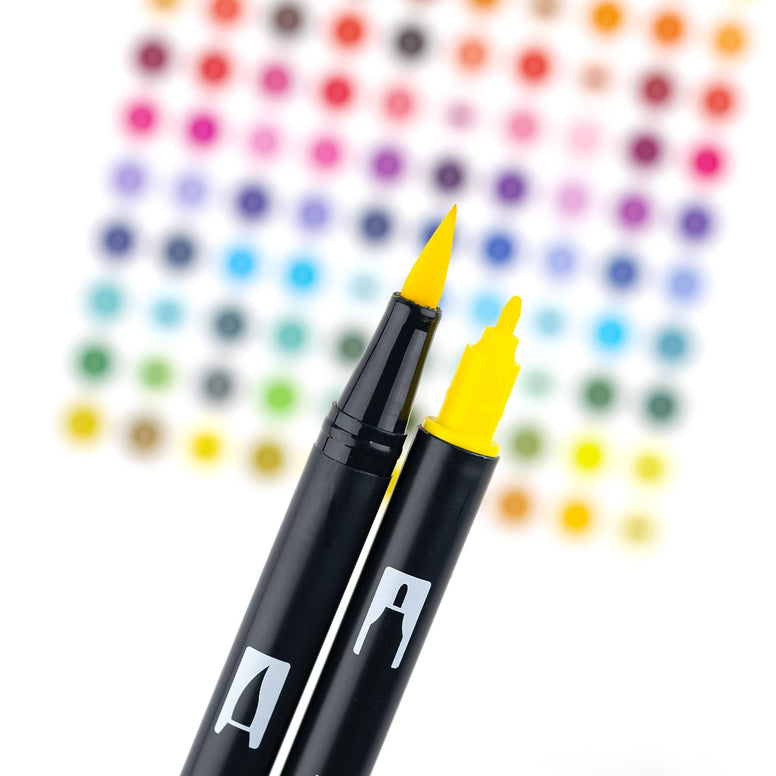 Tombow Dual Water Based Markers, Twin Tip, Primary Palette Assorted Inks, 10/Pack (56167)