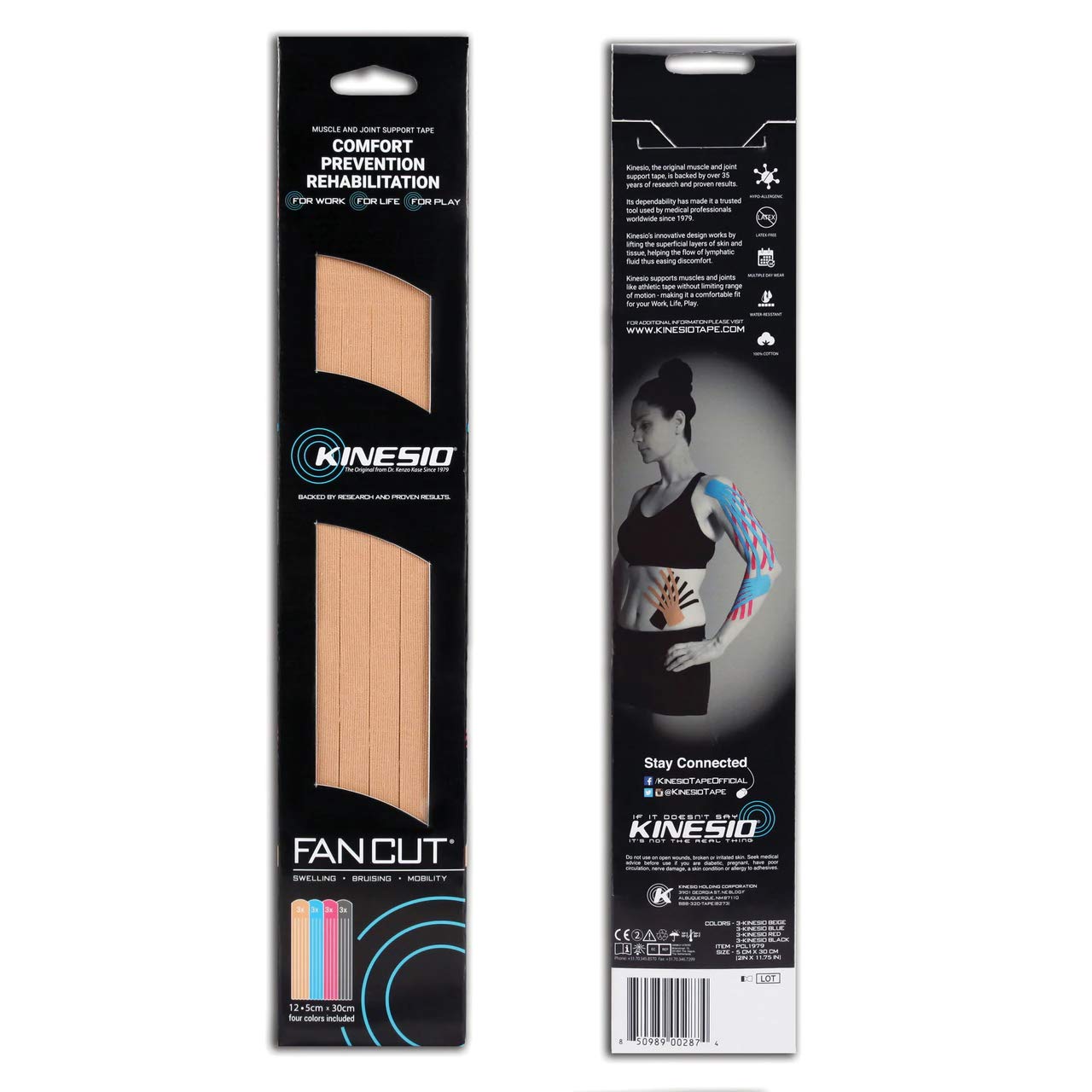 Kinesio Classic Fan Cut Edema Strips (Pack of 12)