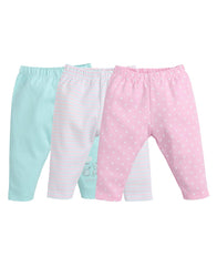 Baby Go Baby Girl's Cotton Solid Pajama Set Pack Of 3 (0-3M)