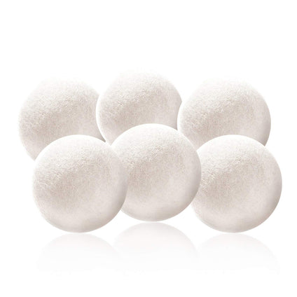 6Pcs 7CM Wool Balls Clothes Dryer Laundry Eco Friendly Softener Dehumidification Decrease Drying Time Washing Reusable Static Free