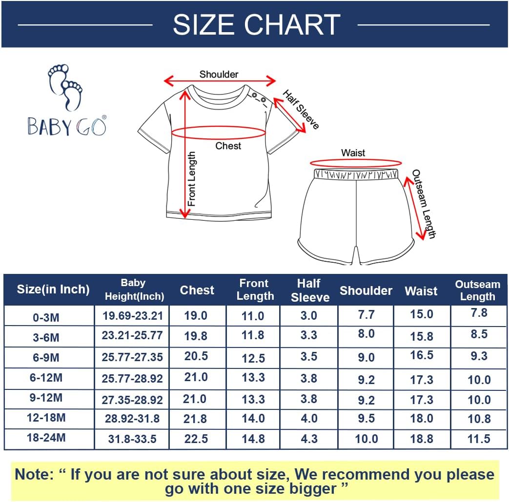 Baby Go 100% Pure Cotton Kids T-Shirt & Shorts for Baby Boys 3-6M