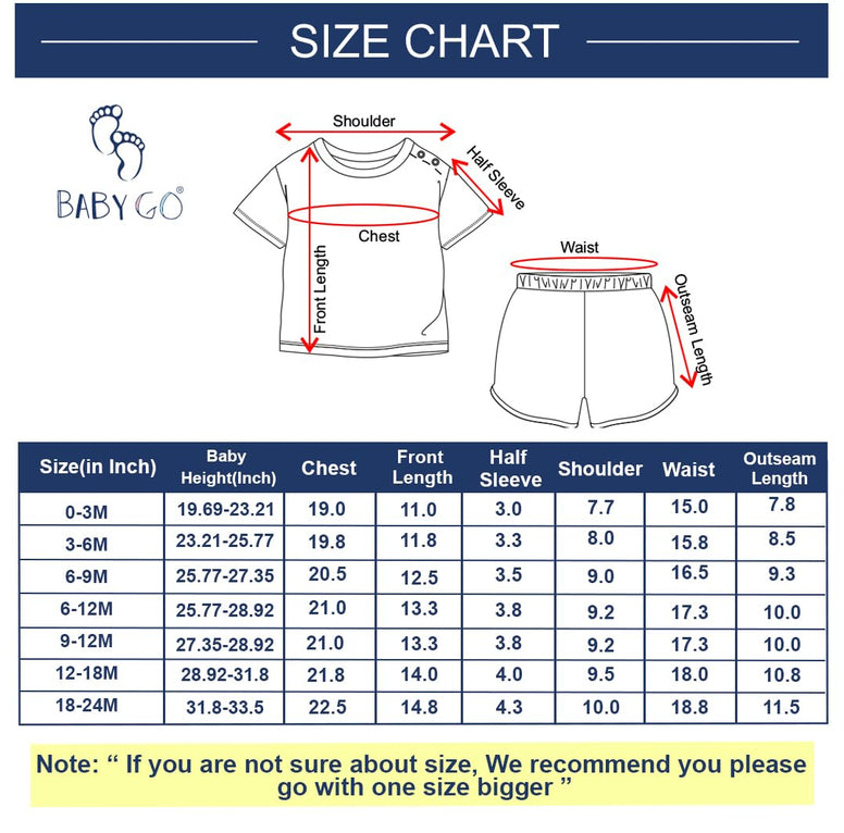 Baby Go 100% Pure Cotton Kids T-Shirt & Shorts for Baby Boys (6 Months)