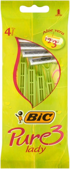 Bic 872929 Pure 3 Lady Razor & Blade, Pack Of 1