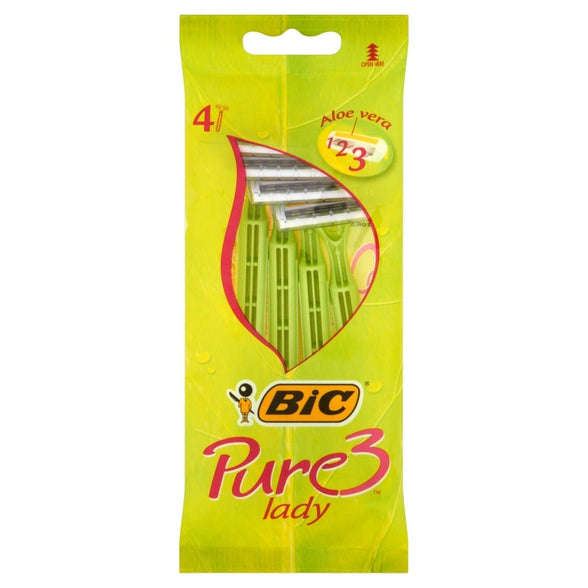 Bic 872929 Pure 3 Lady Razor & Blade, Pack Of 1