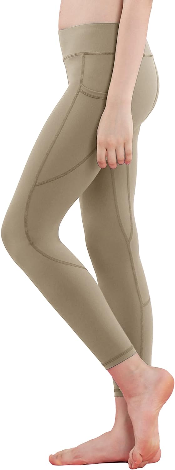 Willit Girls' Athletic Leggings Youth Kid's Dance Running Yoga Leggings Pants Active Compression Tights with Pockets