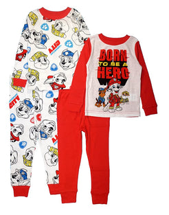 Nickelodeon Boys' gilrs Robes and Sleepwear Collection, 4pc Paw Patrol, 5T