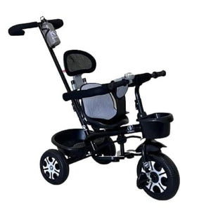 NTECH Kids Tricycles For 1 To 6 Years Old Baby Trike Kid's Ride On Tricycle With Push Bar 3 Wheels Bike For Boys and Girls 3 Wheels Toddler Tricycle (Black.)
