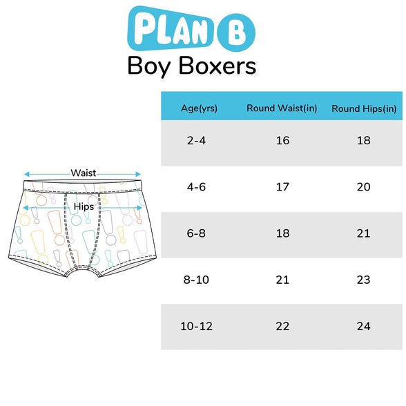 YouGotPlanB Kids Boys Boxers Fruity Prints of Watermelon, Oranges, and Banana - 100% Cotton (Set 3) 4-6Y