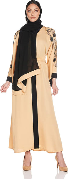 Nukhbaa Women's Abaya, Beige