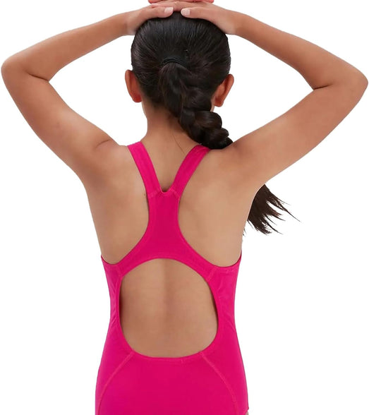 Speedo ECO Endurance+ Medallist Swimsuit, Comfortable, Stylish Design, Extra Flexibility, Junior Girls