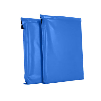 AKAR 12 x 16 Mailing Bags – Strong Posting Mail Bags 12 x 16 with Aluminium Adhesive Strip – 55 Microns – Easy Seal – Large 30 x 40cm – For Non-Fragile Items (Blue, 10 Pack)