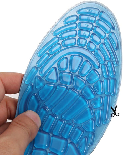 Healifty Healifty Gel Sport Insoles Granule Massage Foot Pad Cushions Anti-Slip Soft Sports Shoes Insole Pad Man Woman (L)