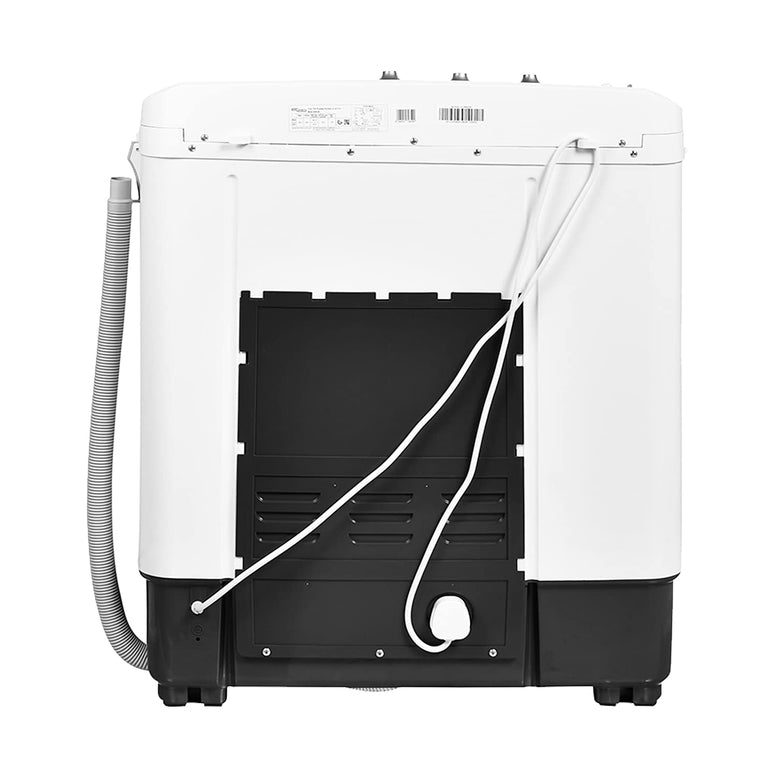 Super General 6 kg Twin-tub Semi-Automatic Washing Machine, White, efficient Top-Load Washer with Lint Filter, Spin-Dry, SGW-60, 73.5 x 51.2 x 100.5 cm, 1 Year Warranty