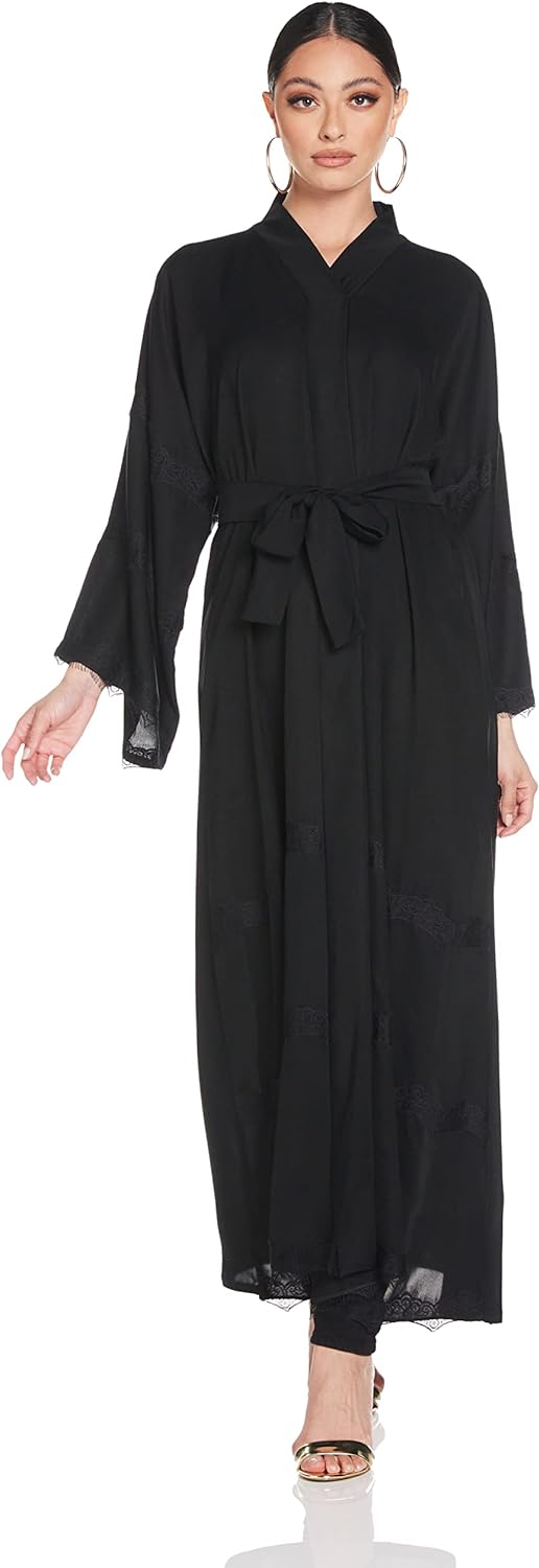 Nukhbaa Women's Abaya, Black