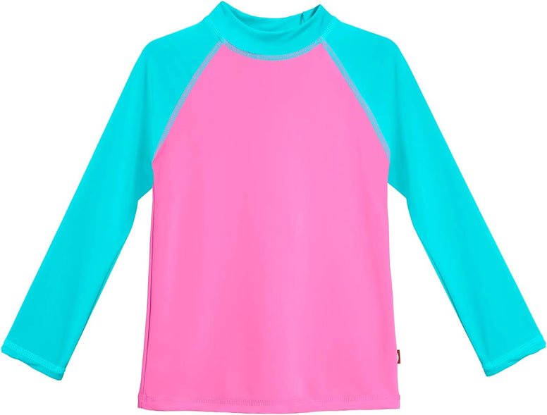 City Threads Girls' SPF50 Rash Guard Sun Swimming Tee Pool & Beach