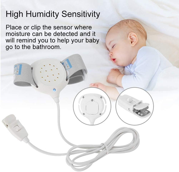 Bedwetting Alarm Monitor,Electric Bedwetting Alarm Large Potty Training Nocturnal Enuresis Alarm Sensor for Kids and Adults Deep Sleepers, Nighttime Urine Sensor Bed Wetting Prevention Aid