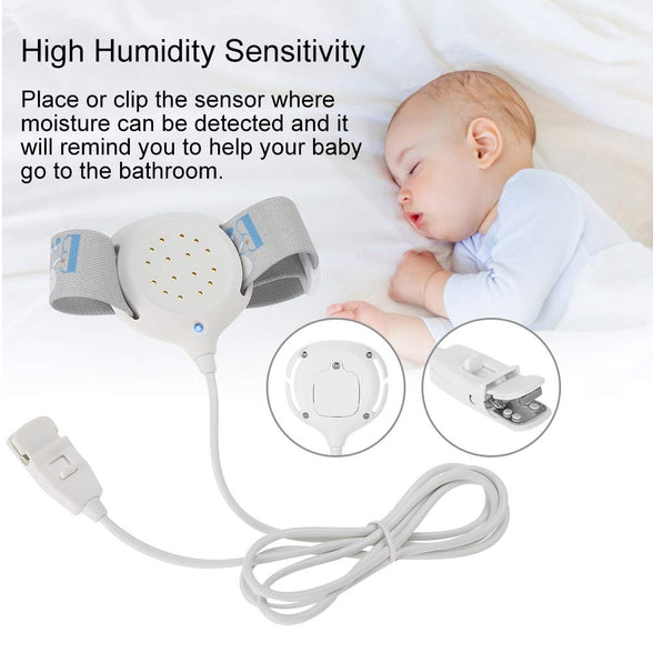 Bedwetting Alarm Monitor,Electric Bedwetting Alarm Large Potty Training Nocturnal Enuresis Alarm Sensor for Kids and Adults Deep Sleepers, Nighttime Urine Sensor Bed Wetting Prevention Aid