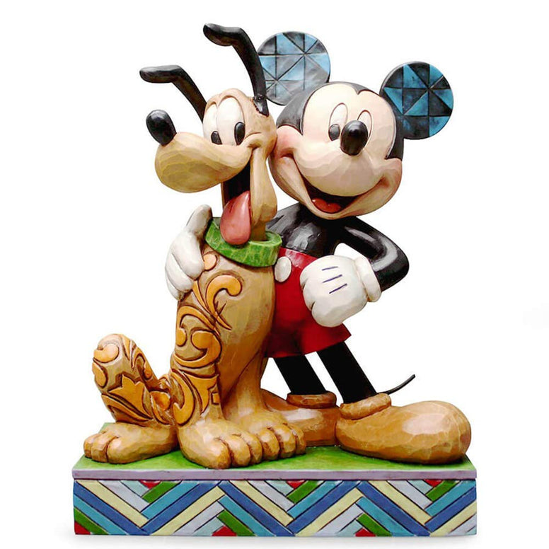 Disney traditions by jim shore mickey mouse and pluto stone resin figurine, 6